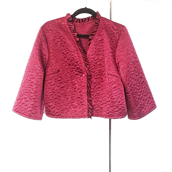 Gorgeous VTG Glam 2pc Lingerie Spaghetti Strap Long Gown & Quilted Shawl Jacket - Picture 6 of 16